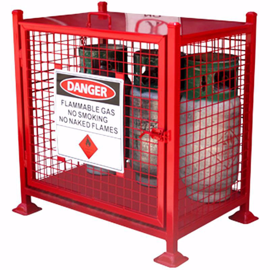 Gas Cage to hold 6 x forklift Cylinders Australian Made Gas Cage
