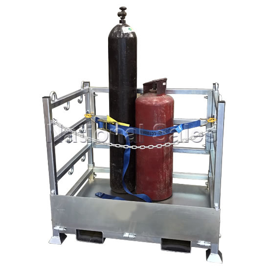 Gas Cylinder Storage and Transport Cage Flat Packed Gas Cage LPG